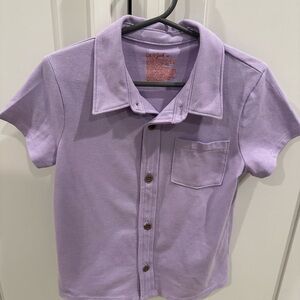 Cat & Jack Lavender Button Down Shirt